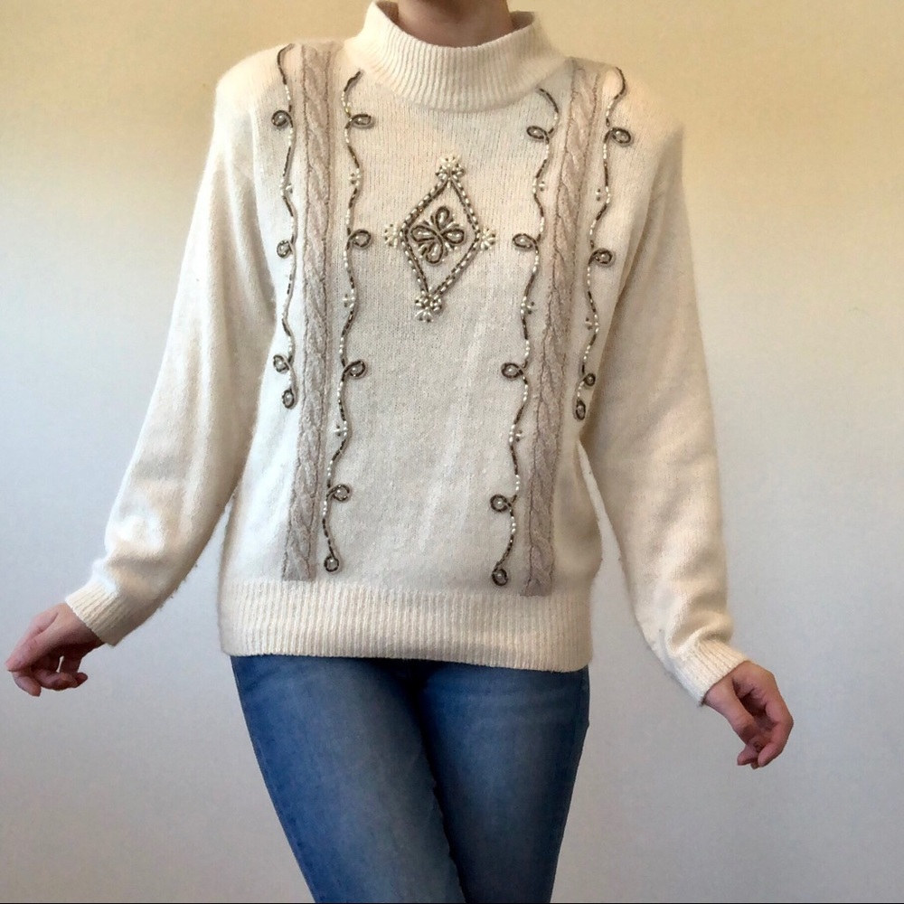 Vintage 1980s sequin sweater - Picture 2 of 5